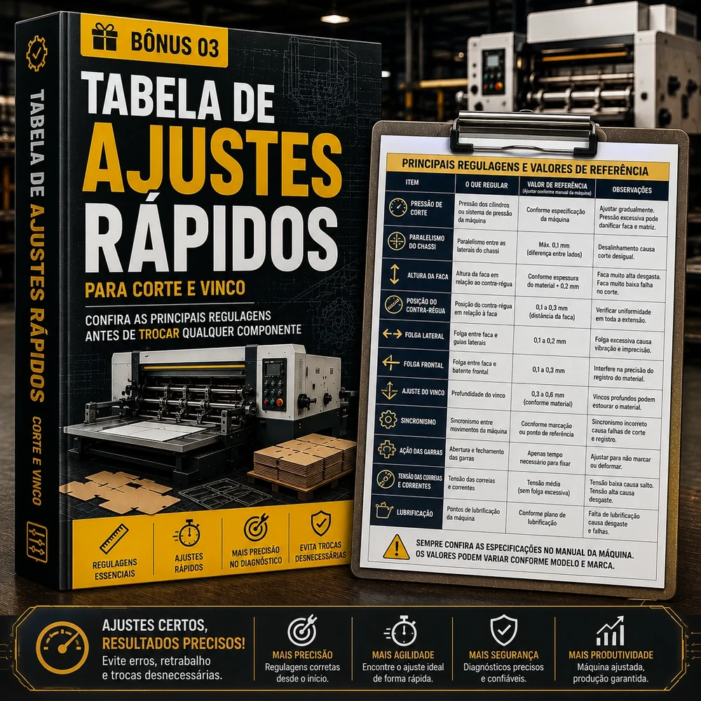 Bônus 3 — Tabela de Ajustes Rápidos para Corte e Vinco